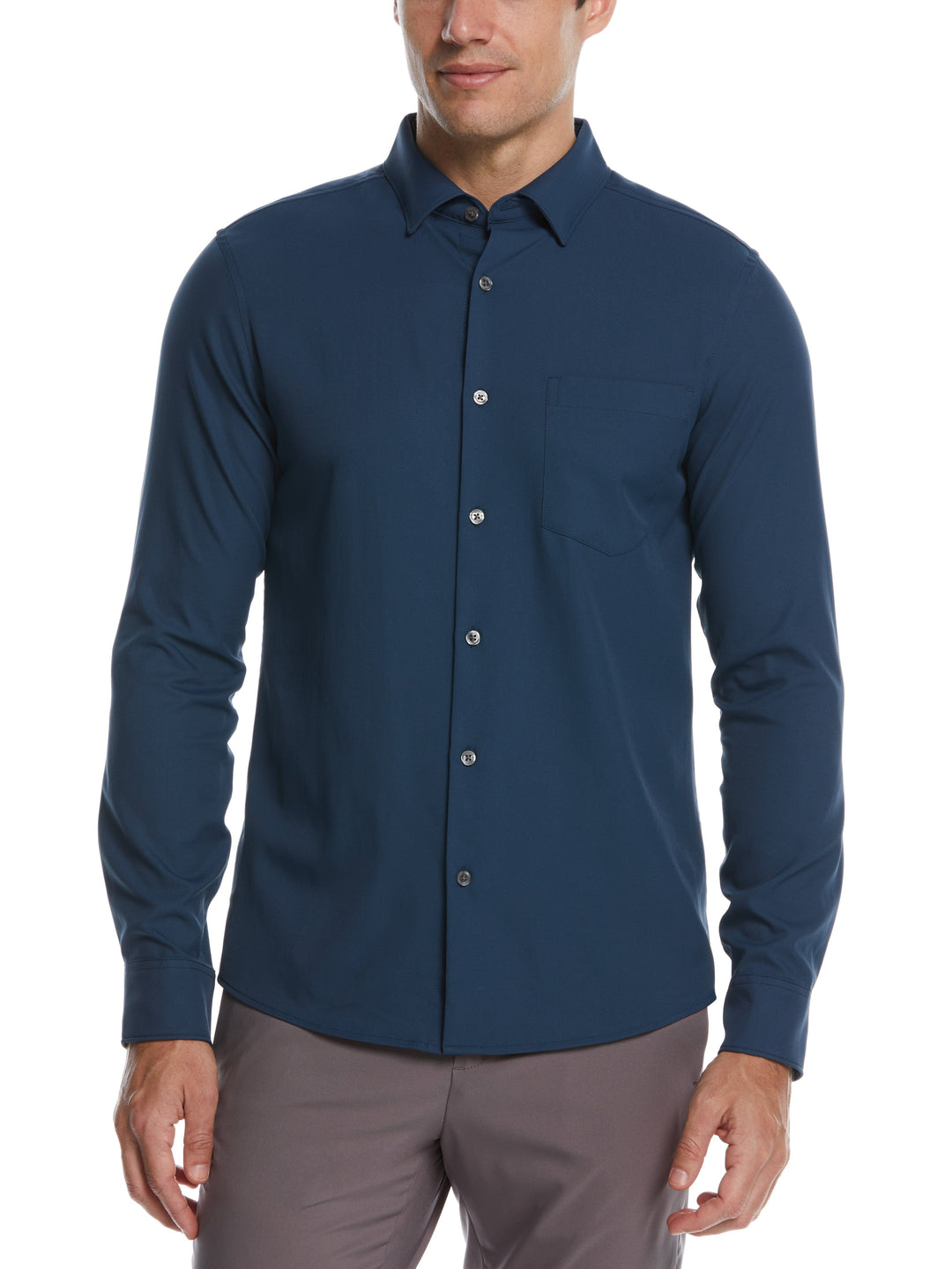 Untucked Total Stretch Slim Fit Solid Shirt (Big Dipper) 