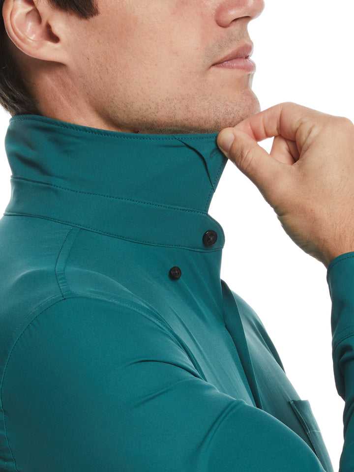 Untucked Total Stretch Slim Fit Solid Shirt (Jasper) 