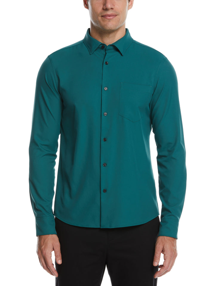 Untucked Total Stretch Slim Fit Solid Shirt (Jasper) 