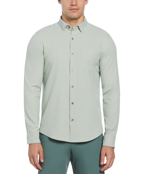 Untucked Total Stretch Slim Fit Solid Shirt - Gray