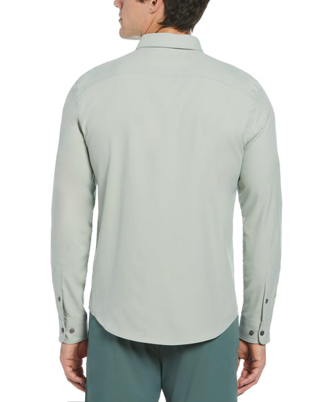 Untucked Total Stretch Slim Fit Solid Shirt - Gray