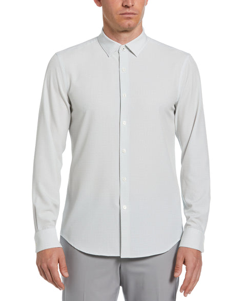 Long Sleeve Hbd Tringl Grid Ts Shirt (Egret) 
