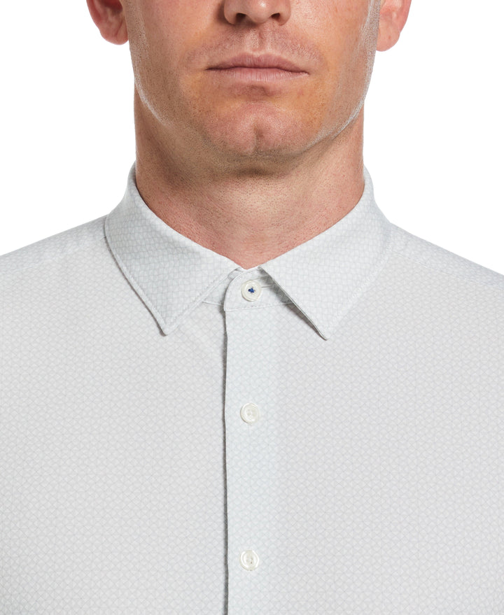 Long Sleeve Hbd Tringl Grid Ts Shirt (Egret) 