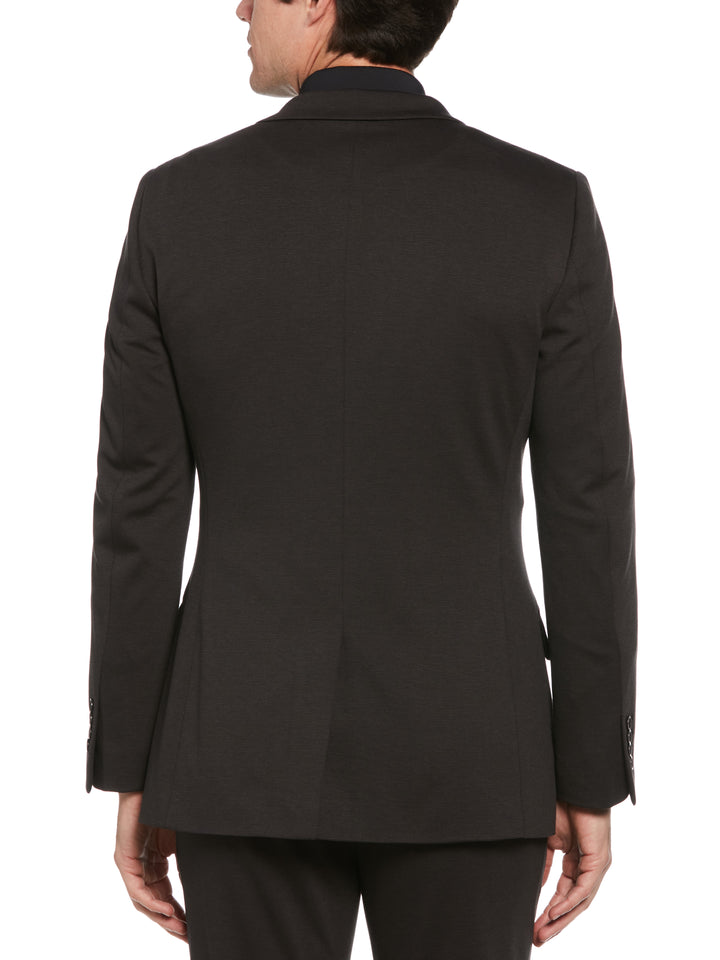 Very Slim Fit Neat Knit Suit Jacket (Charcoal) 
