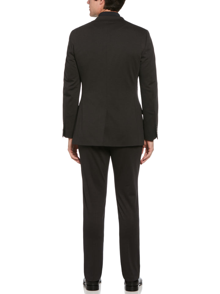 Very Slim Fit Neat Knit Suit Jacket (Charcoal) 