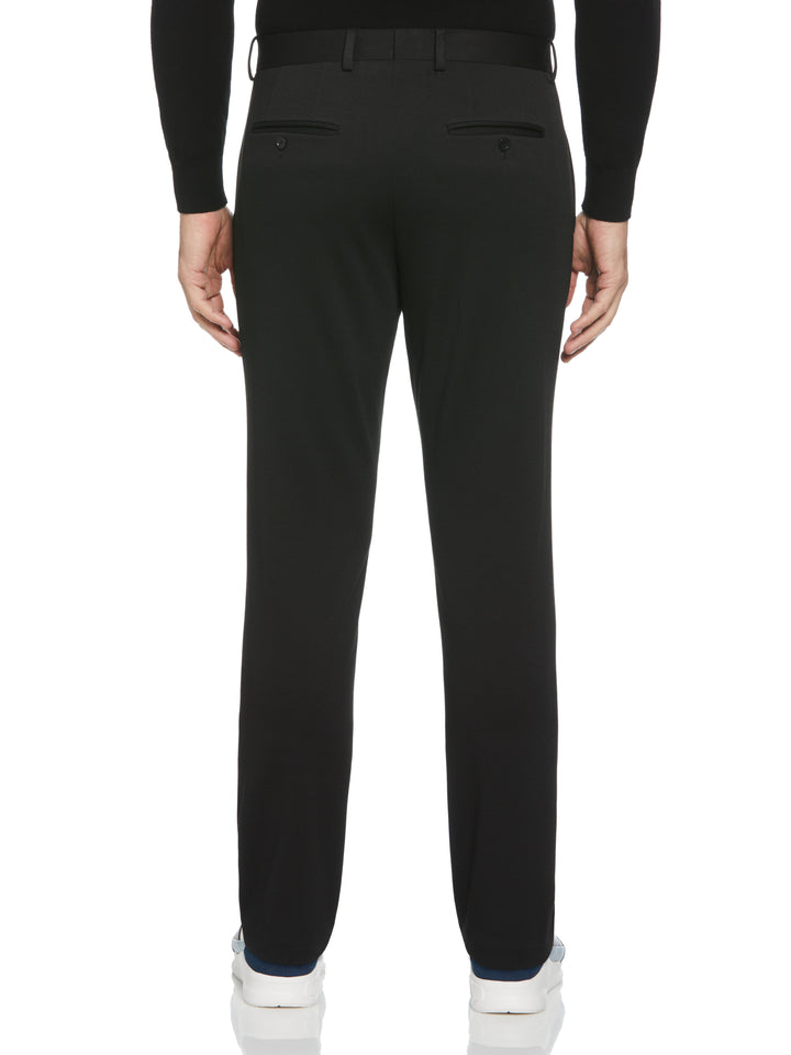Solid Smart Knit Very Slim Fit Suit Pants (Black) 