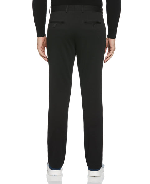 Very Slim Fit Solid Smart Knit Suit Pant (Black) 