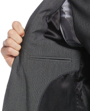 Very Slim Fit Stretch Textured Suit Jacket  (Black) 