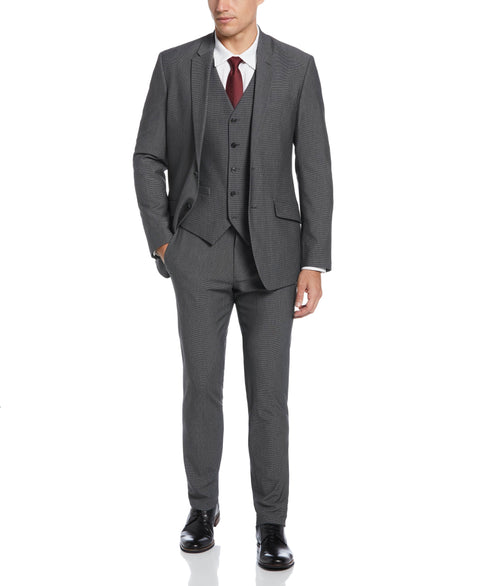 Very Slim Fit Stretch Micro Houndstooth Suit Jacket