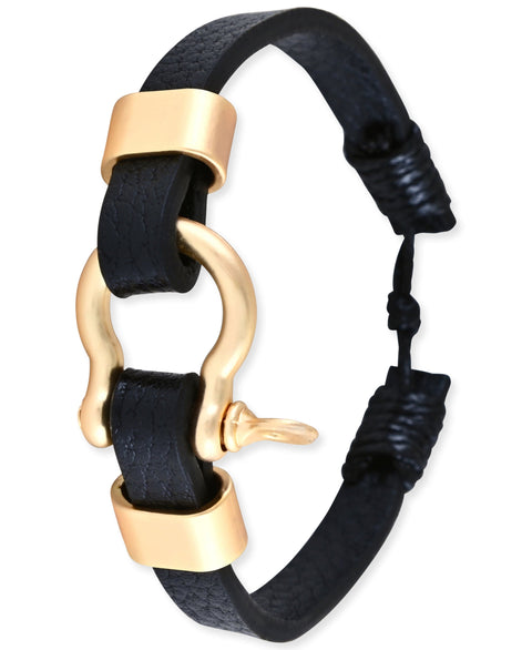 Watch & Bracelet Set (Black/Gold) 