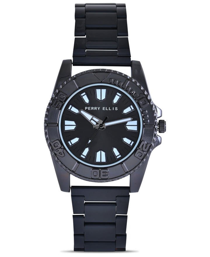 Watch & Bracelet Gift Set (Black/Gun) 