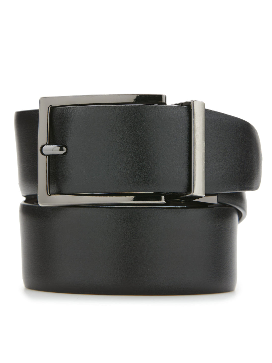 Wavy Black Leather Belt (Blk20) 