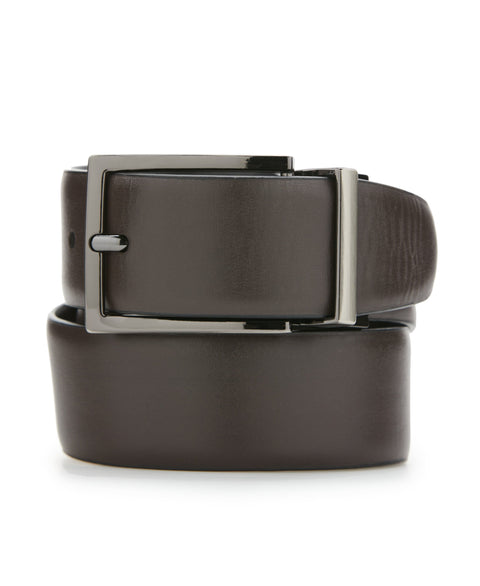 Wavy Black Leather Belt (Blk20) 