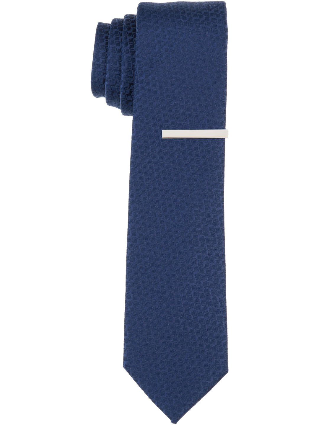 Weldon Geo Solid Slim Tie (Navy) 