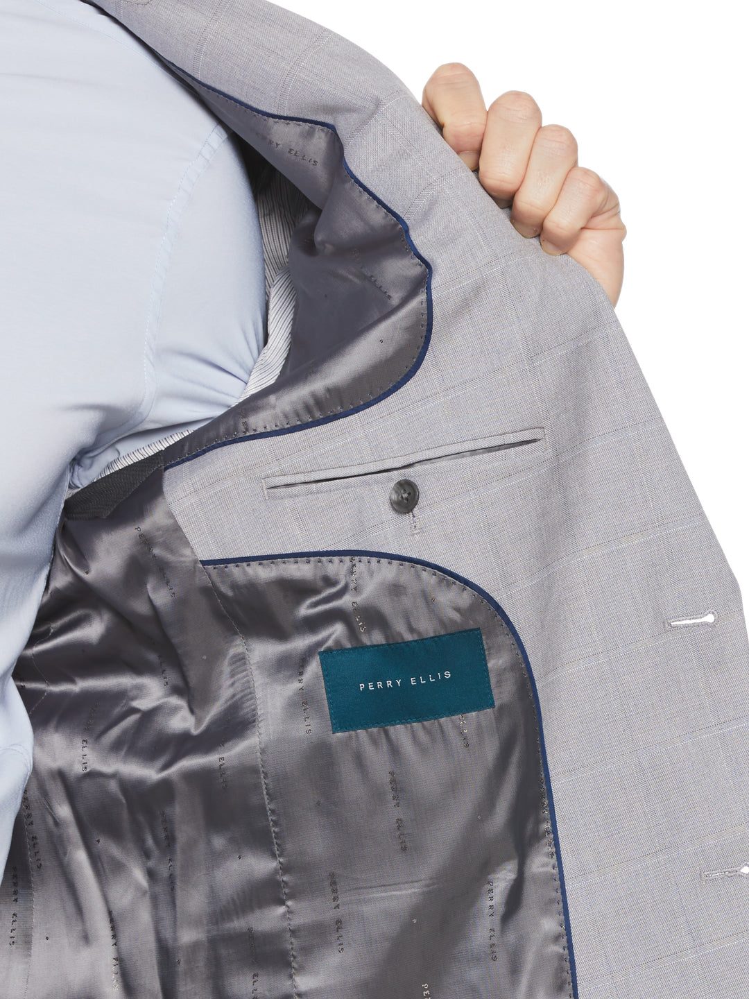 Windowpane Plaid Jacket (Felt Grey) 