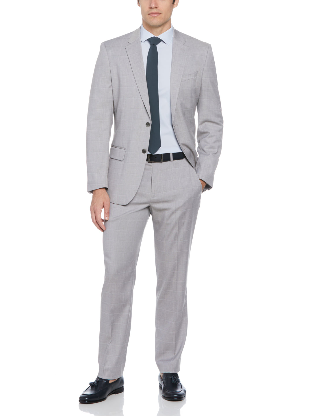 Windowpane Plaid Jacket (Felt Grey) 