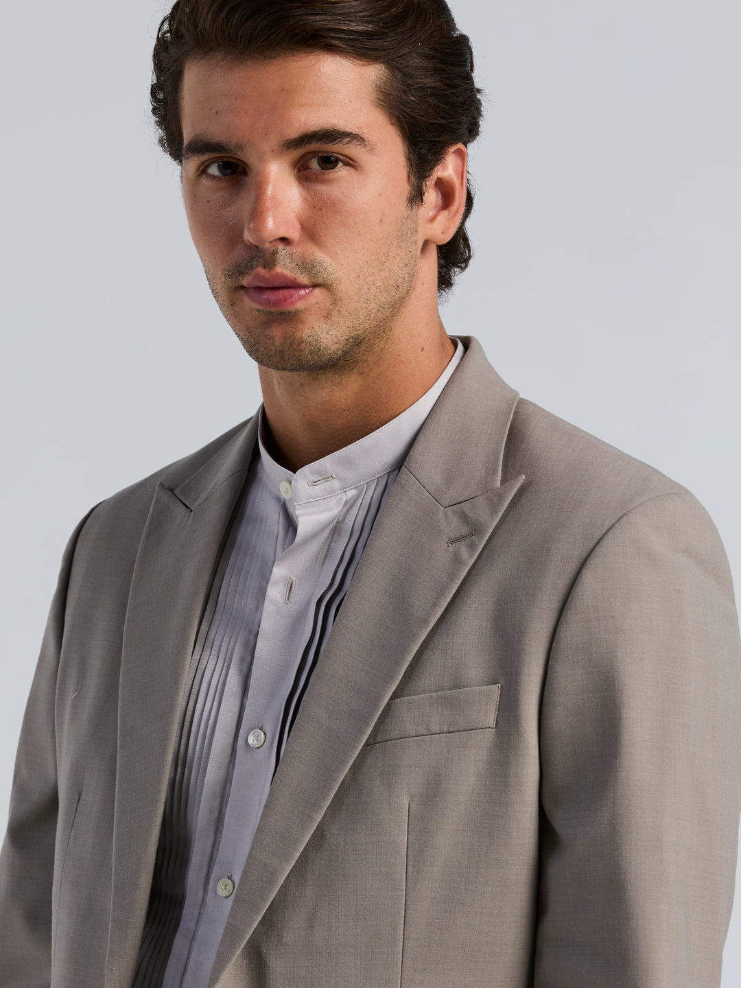 Wool Blend Sport Jacket (Driftwood) 