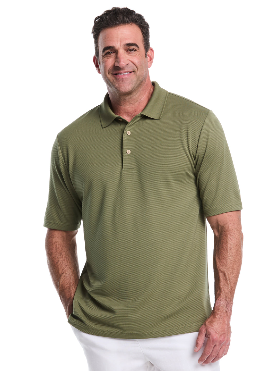 Big & Tall Ottoman Polo Shirt (Olivine) 