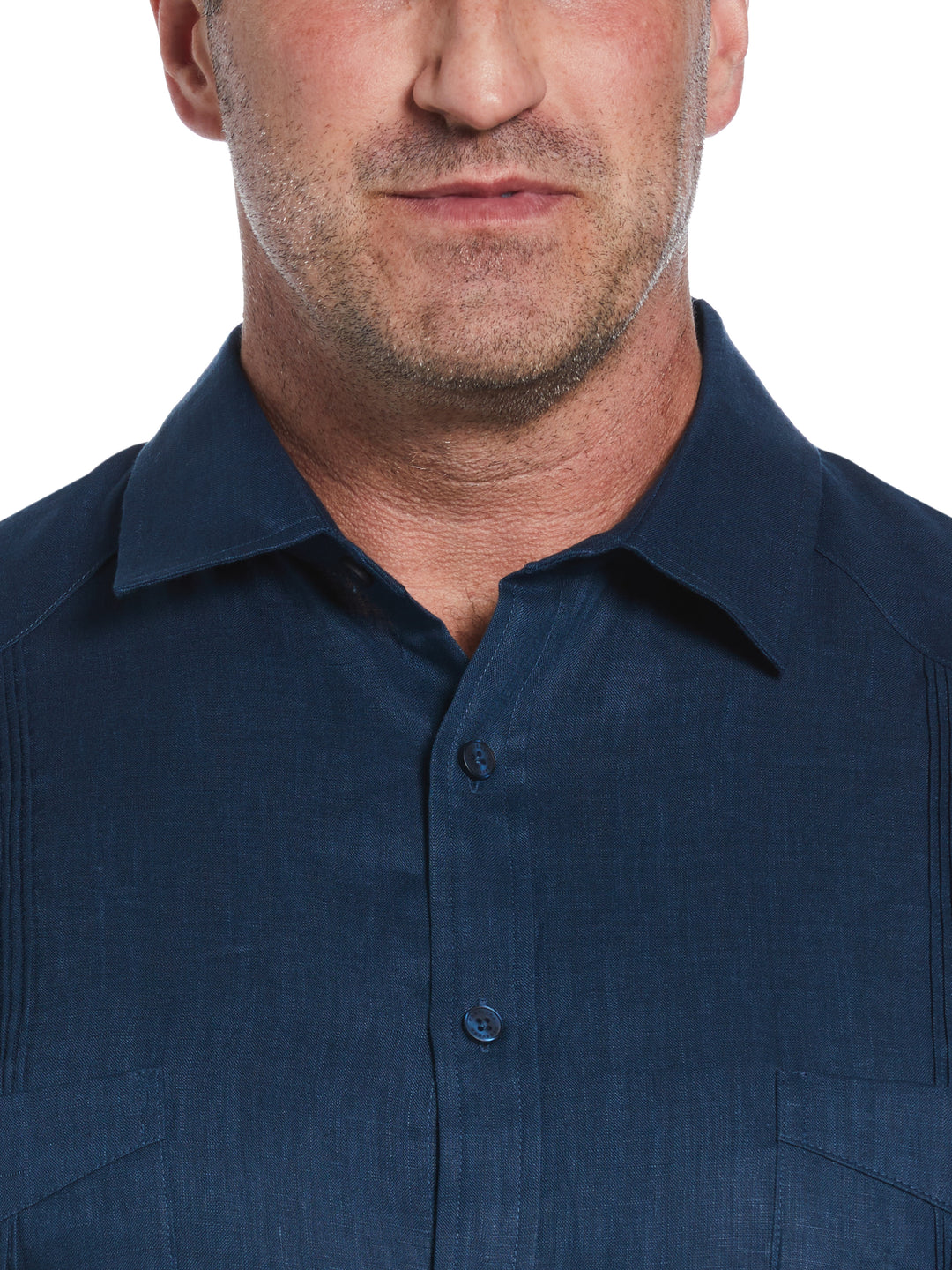 Big & Tall Linen Guayabera Shirt (Titan) 