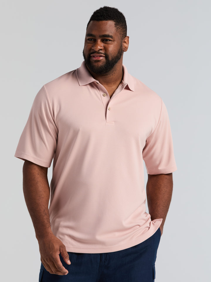 Big & Tall Ottoman Polo Shirt (Rose Smoke) 
