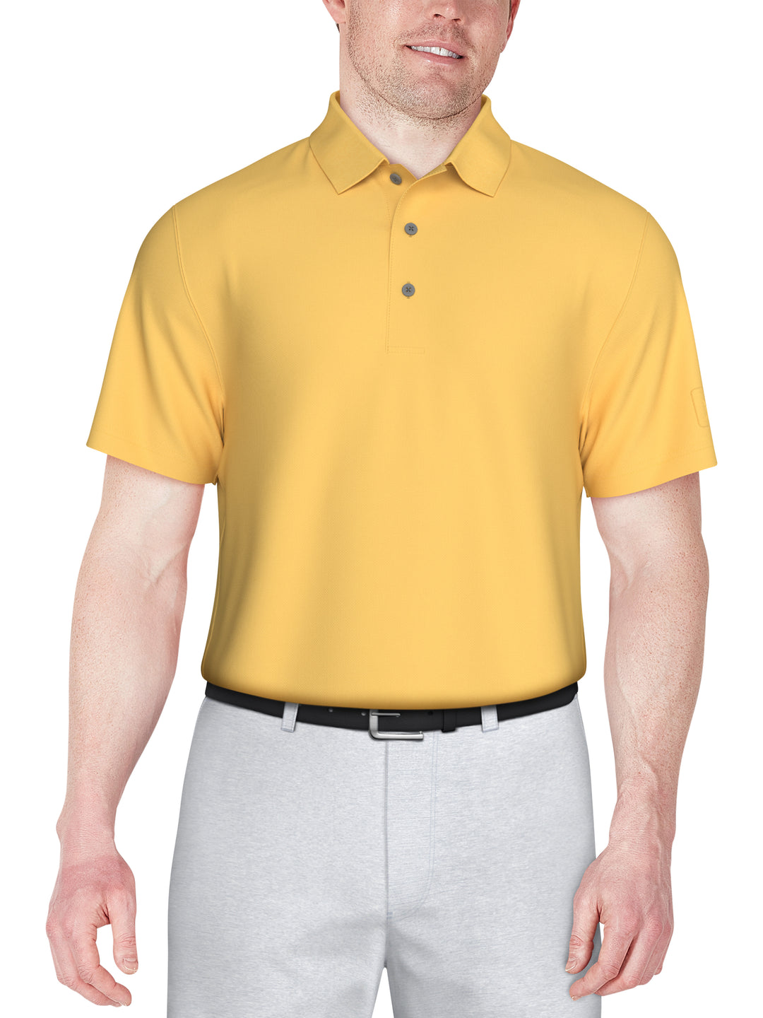 Airflux Mesh Golf Polo (Pale Banana) 