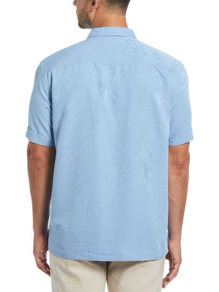 Two-Tone One Pocket Floral Print Shirt (Allure) 