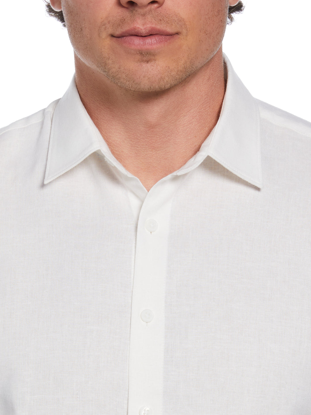 Linen Blend Shirt (Brilliant White) 