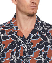 EcoVero™ Soft Floral Print Shirt (Dark Denim) 