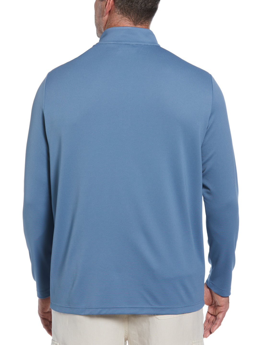 Big & Tall 1/4 Zip Long Sleeve Sweater (Captains Blue) 