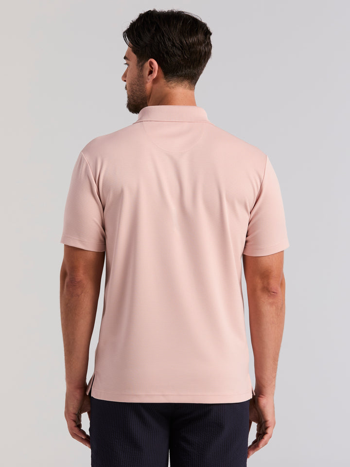 Wicking Ottoman Golf Polo Shirt (Rose Smoke) 