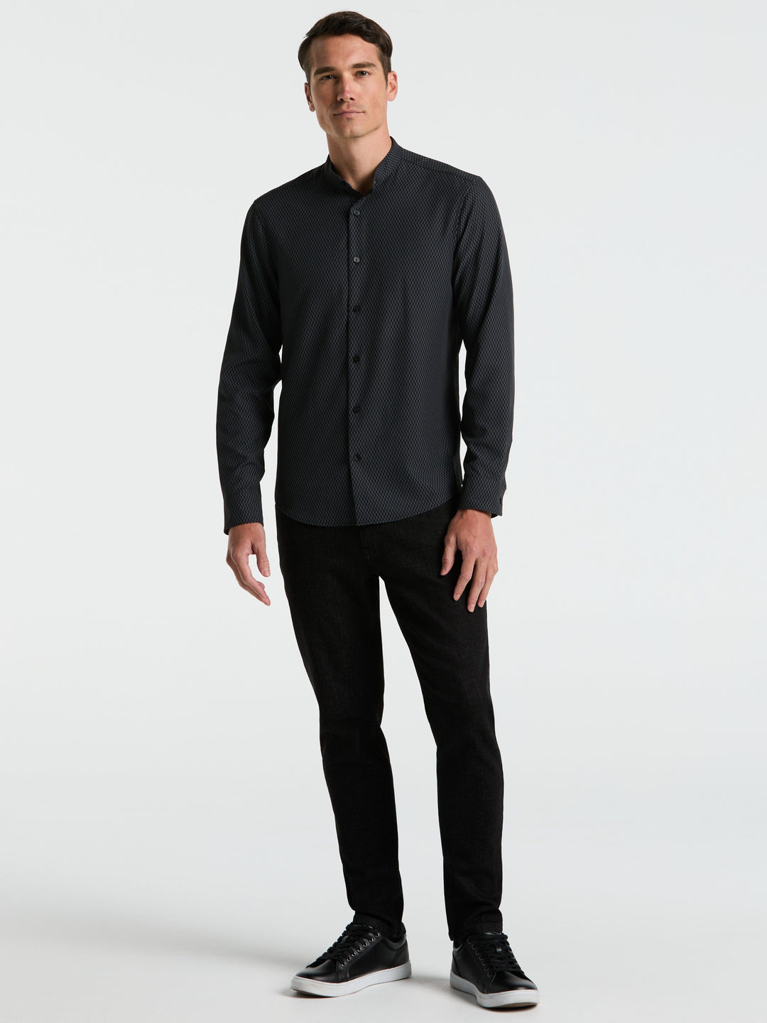 Hex Geo Print Shirt (Black) 