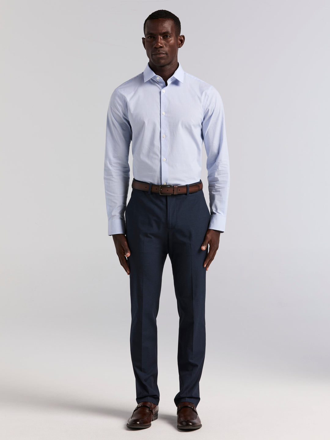 Dobby Louis Slim Fit Suit Pants (Total Eclipse) 
