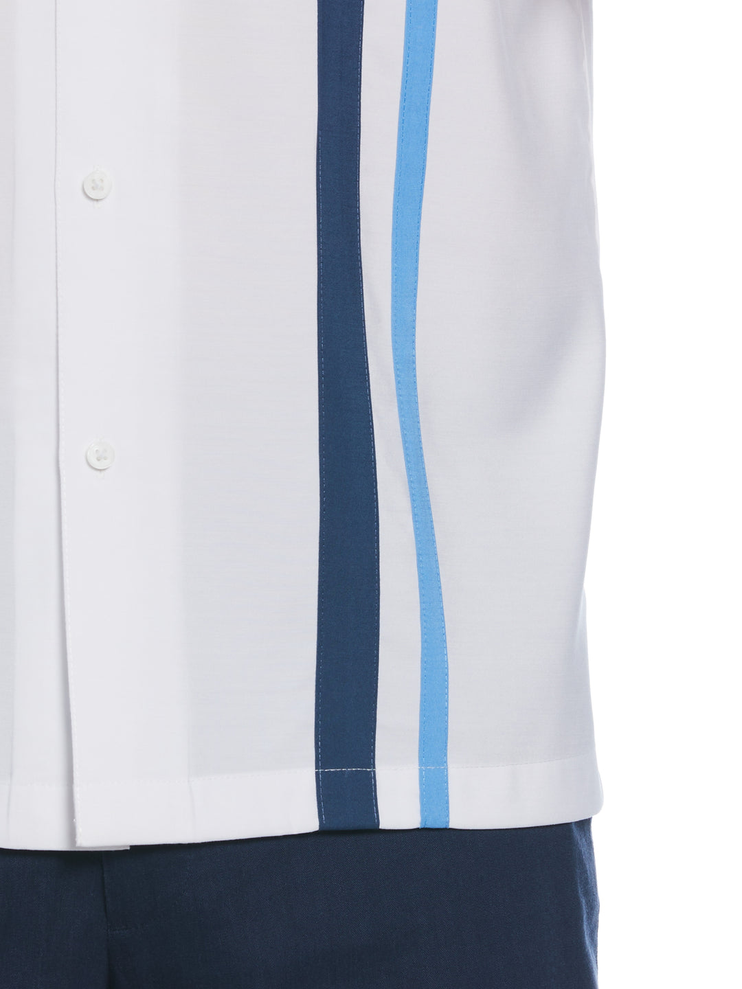 Camp Collar Retro Panel Shirt (Brilliant White) 