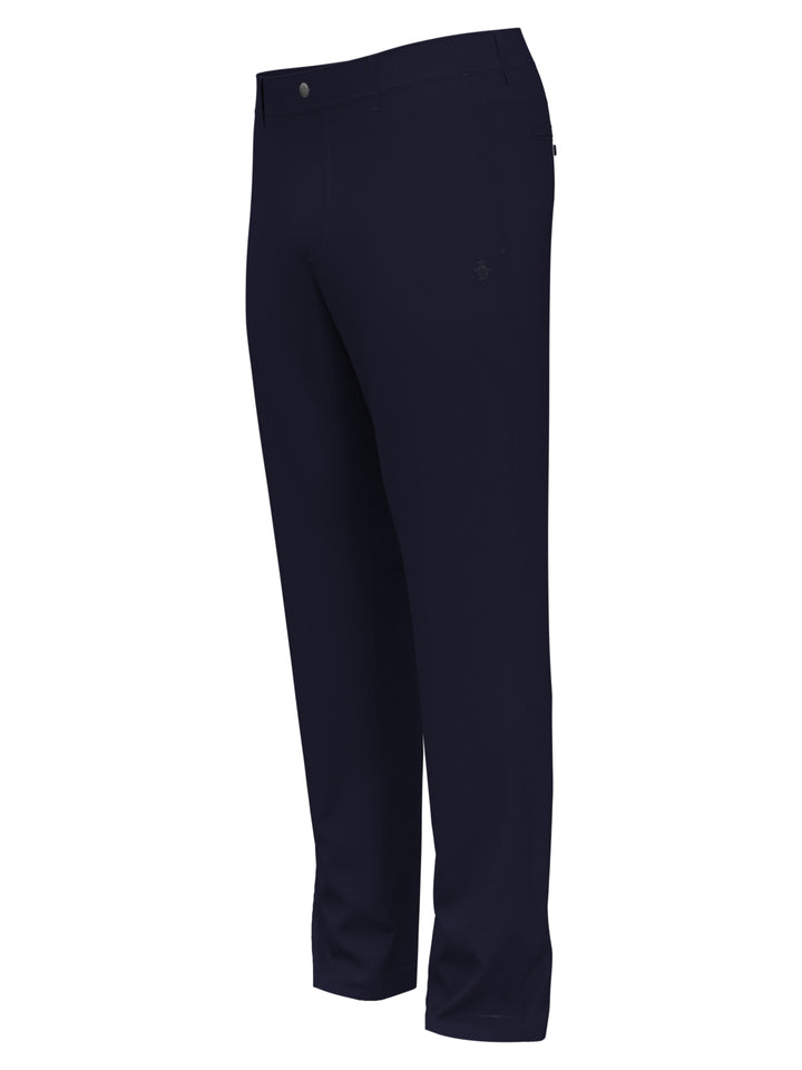 Flat Front Solid Golf Trousers (Black Iris) 