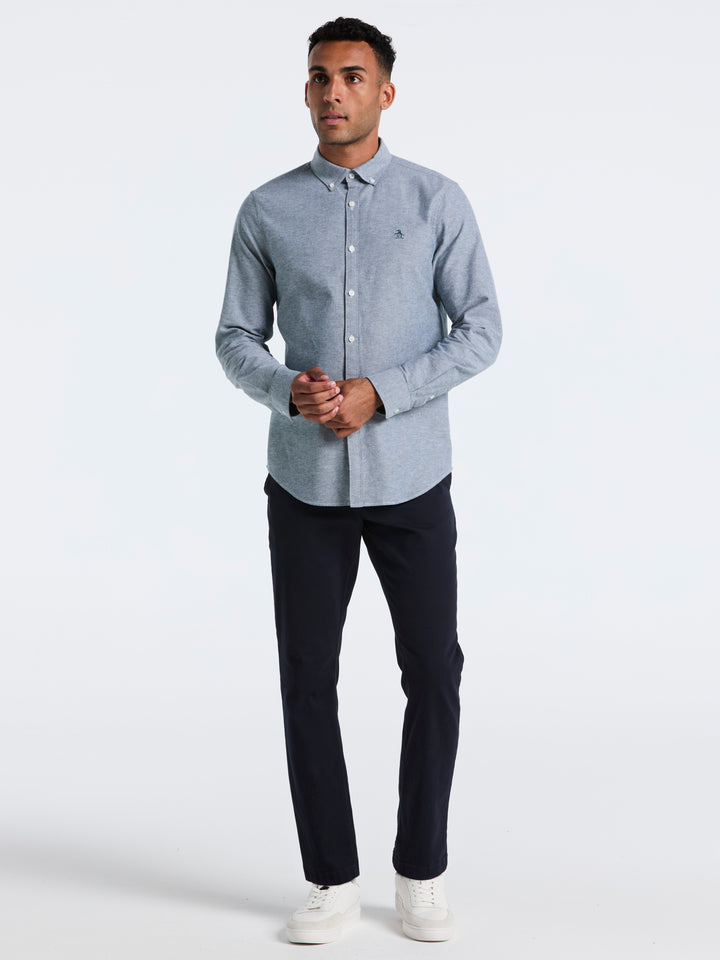 Oxford Long Sleeve Button-Down Shirt (Reflecting Pond) 
