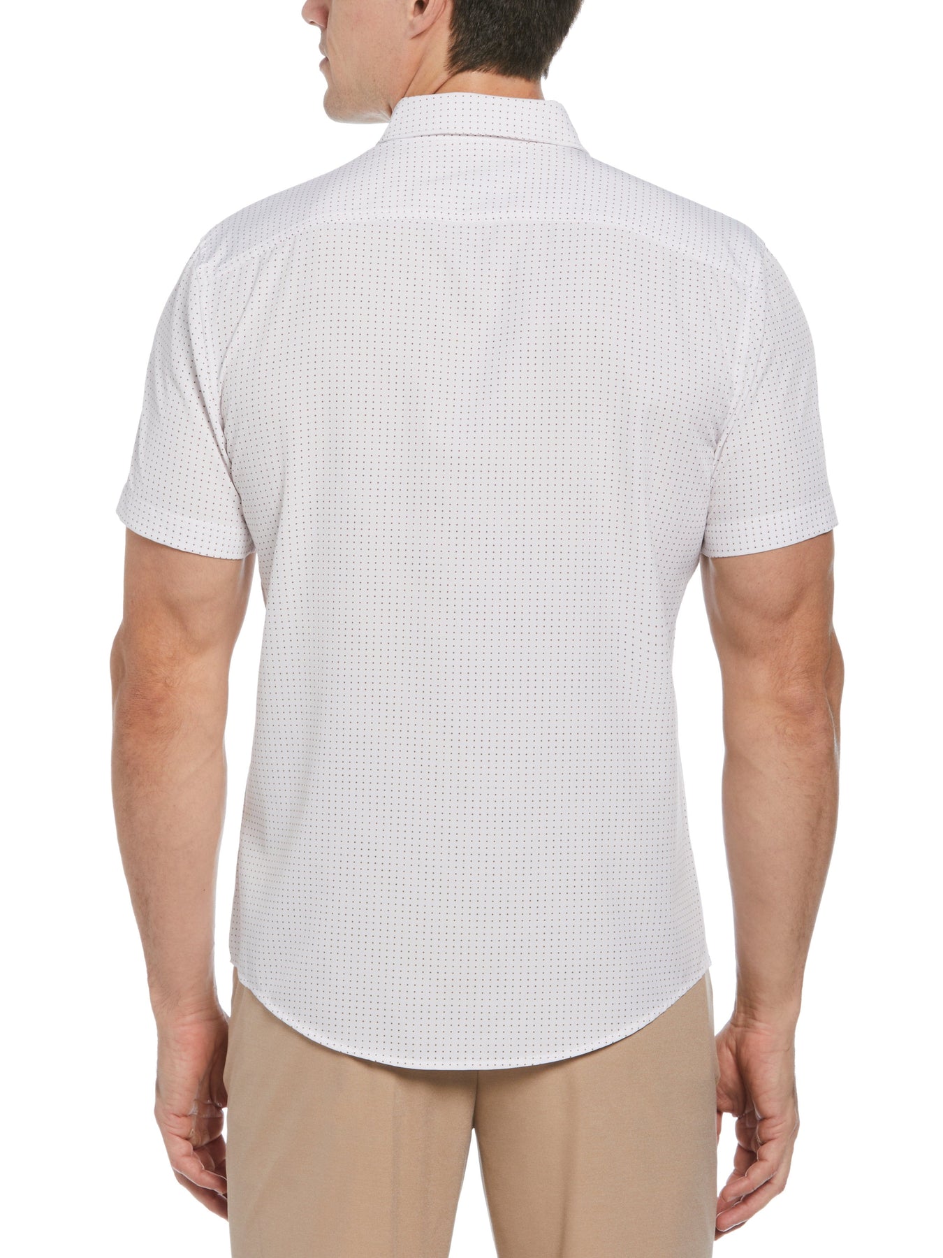 Perry Ellis Men's Big And Tall Total Stretch Dot Print Shirt - Black Perry Ellis Men's Big And Tall Total Stretch Dot Print Shirt - Black