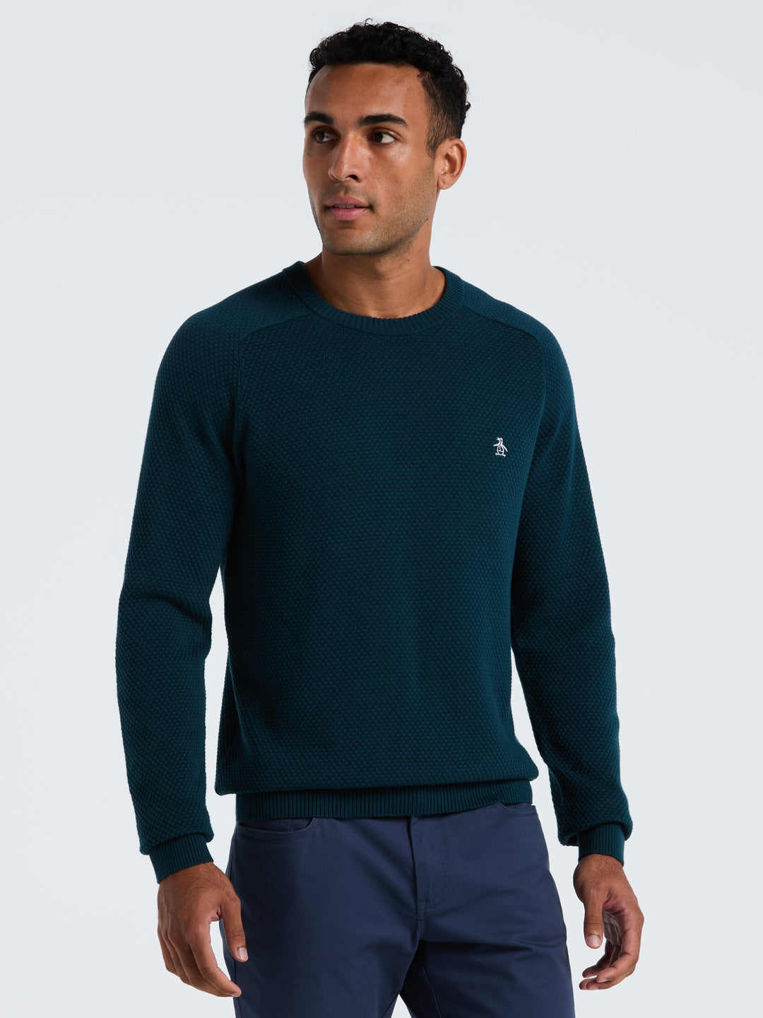 Cotton Bubble Stitch Sweater (Reflecting Pond) 