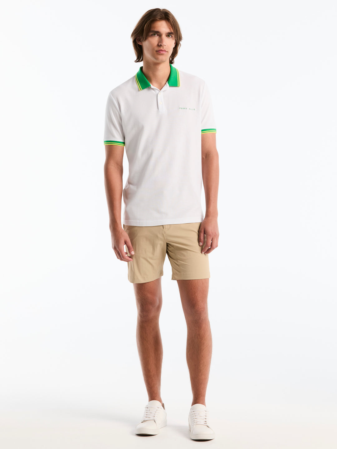 Pique Cotton Polo Shirt Brasil Edition (Bright White) 