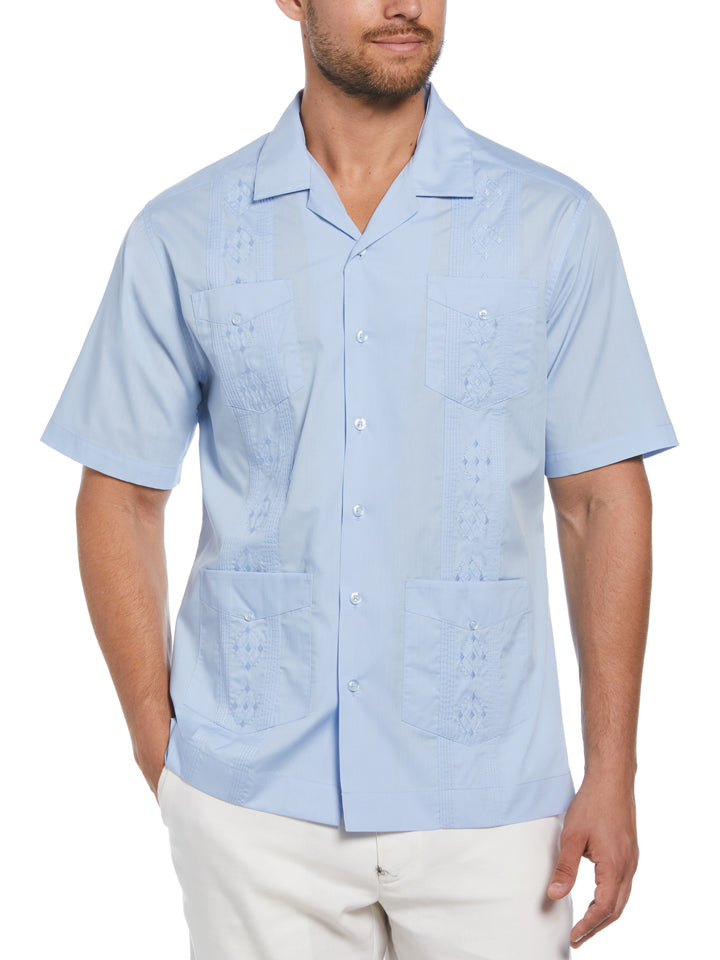 Camp Collar Guayabera Shirt (Blue Bell) 