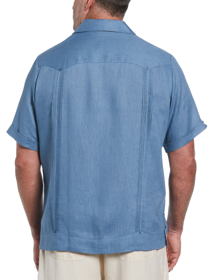 Linen Guayabera Shirt (Captains Blue) 