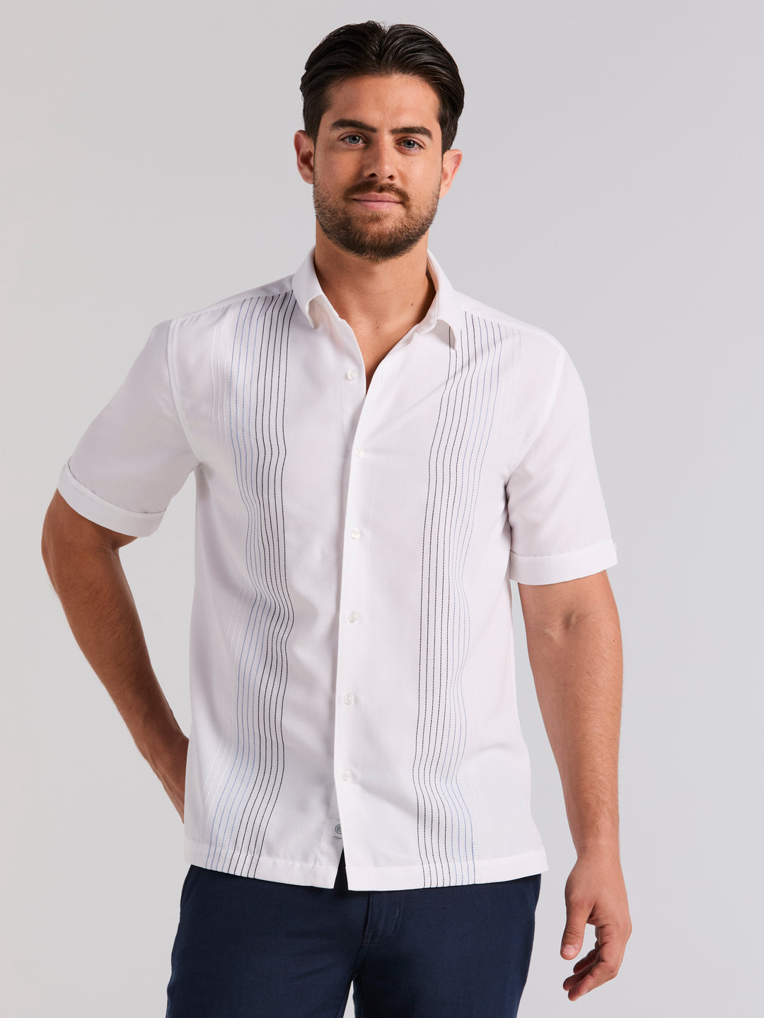 Ombre Texture Shirt (Brilliant White) 