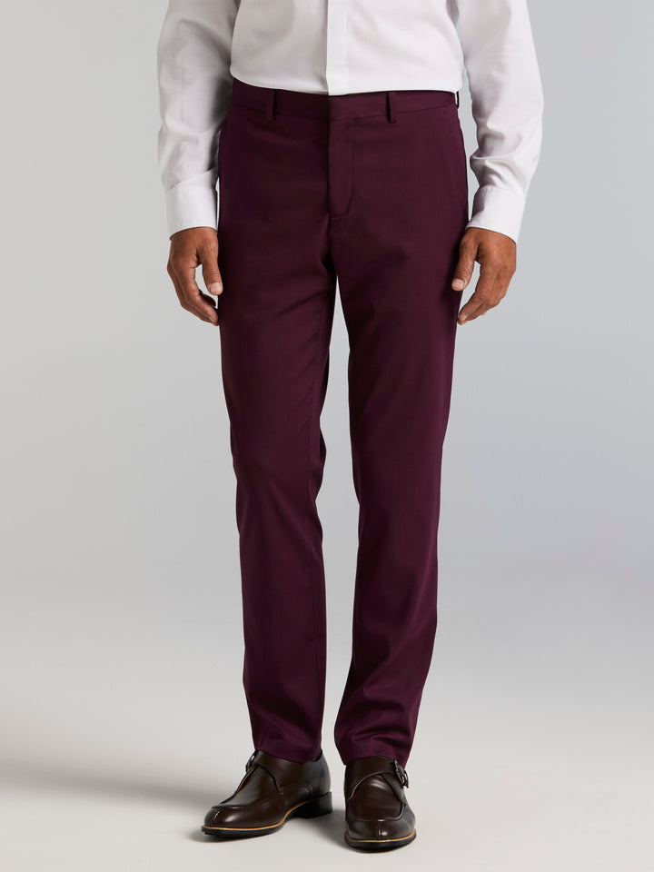 Slim Fit Water Resistant Tech Suit Pant (Winetasting) 