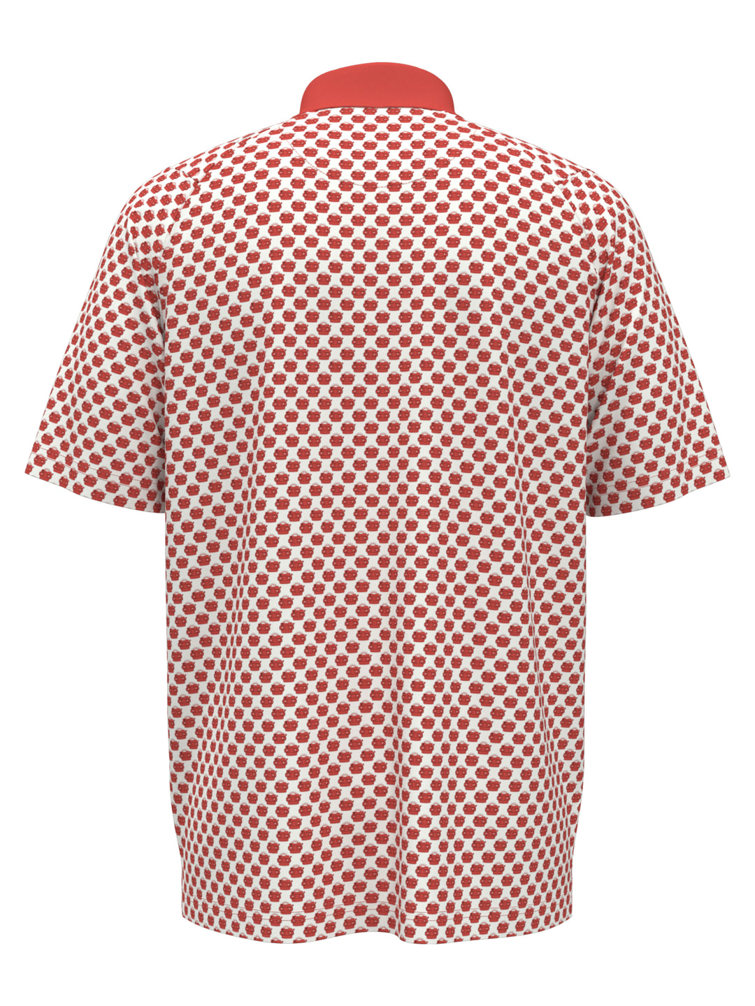 View Master Print Golf Polo (Spiced Coral) 