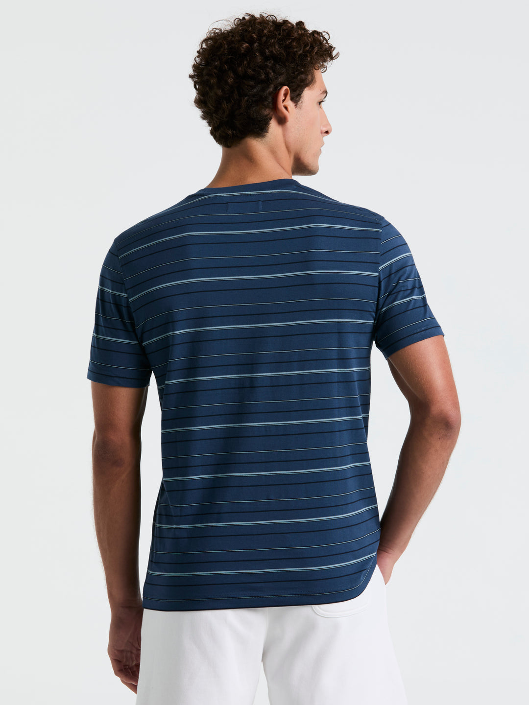 Jersey Multi Stripe Tee (Sargasso Sea) 