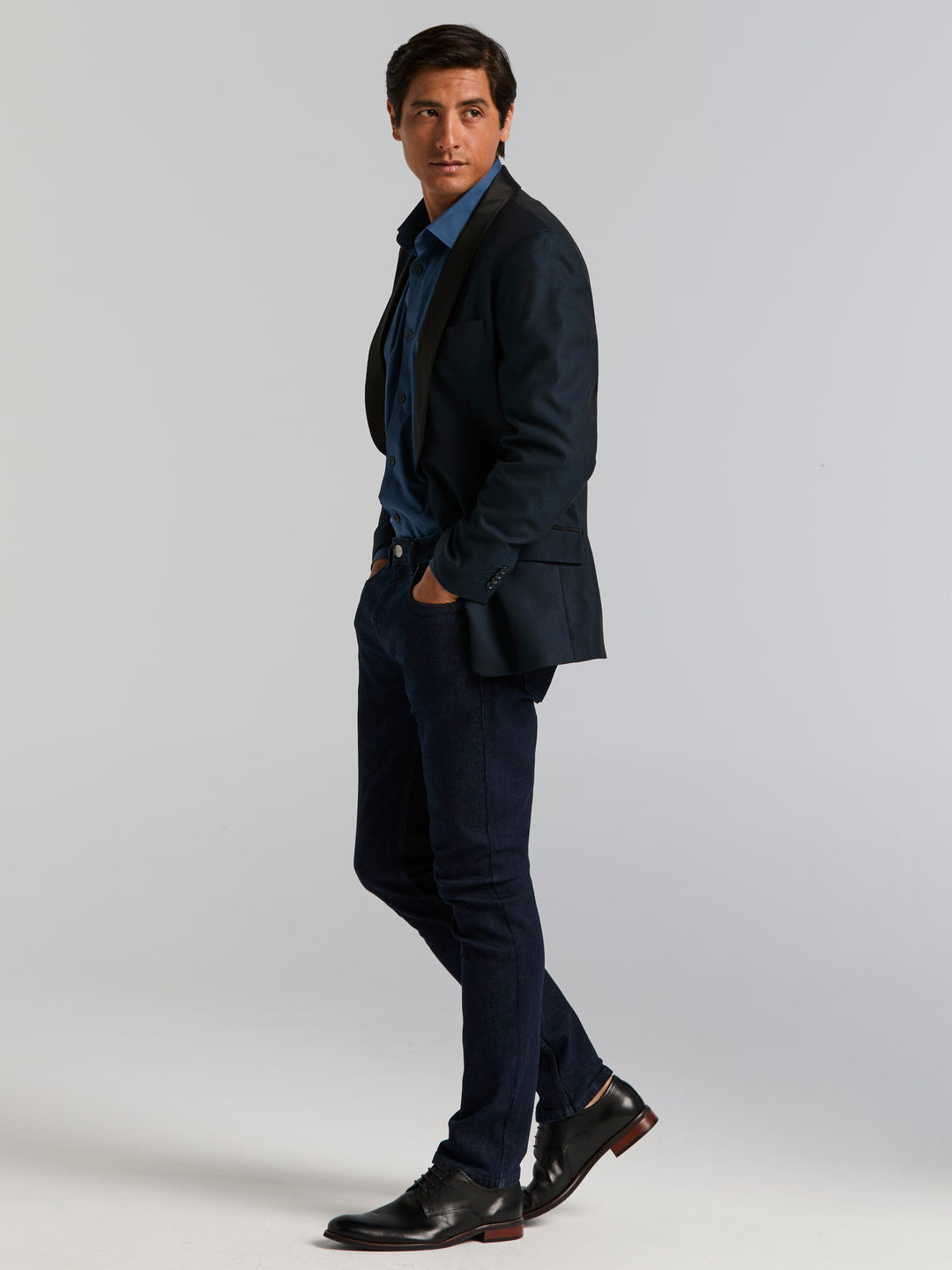 Slim Fit Tuxedo Jacket (Medium Navy) 
