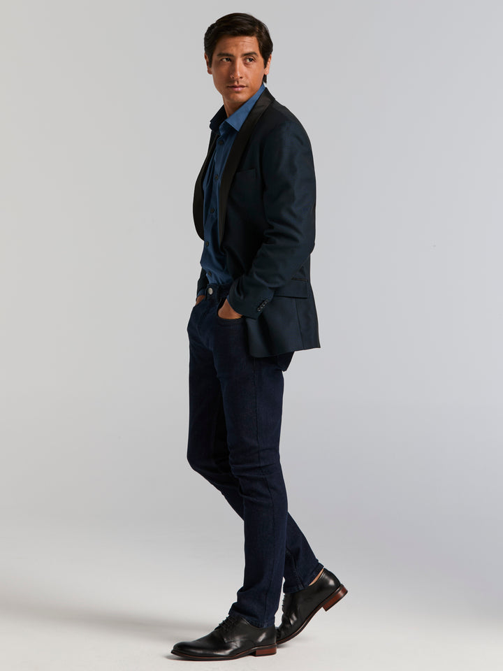 Slim Fit Tuxedo Jacket (Medium Navy) 