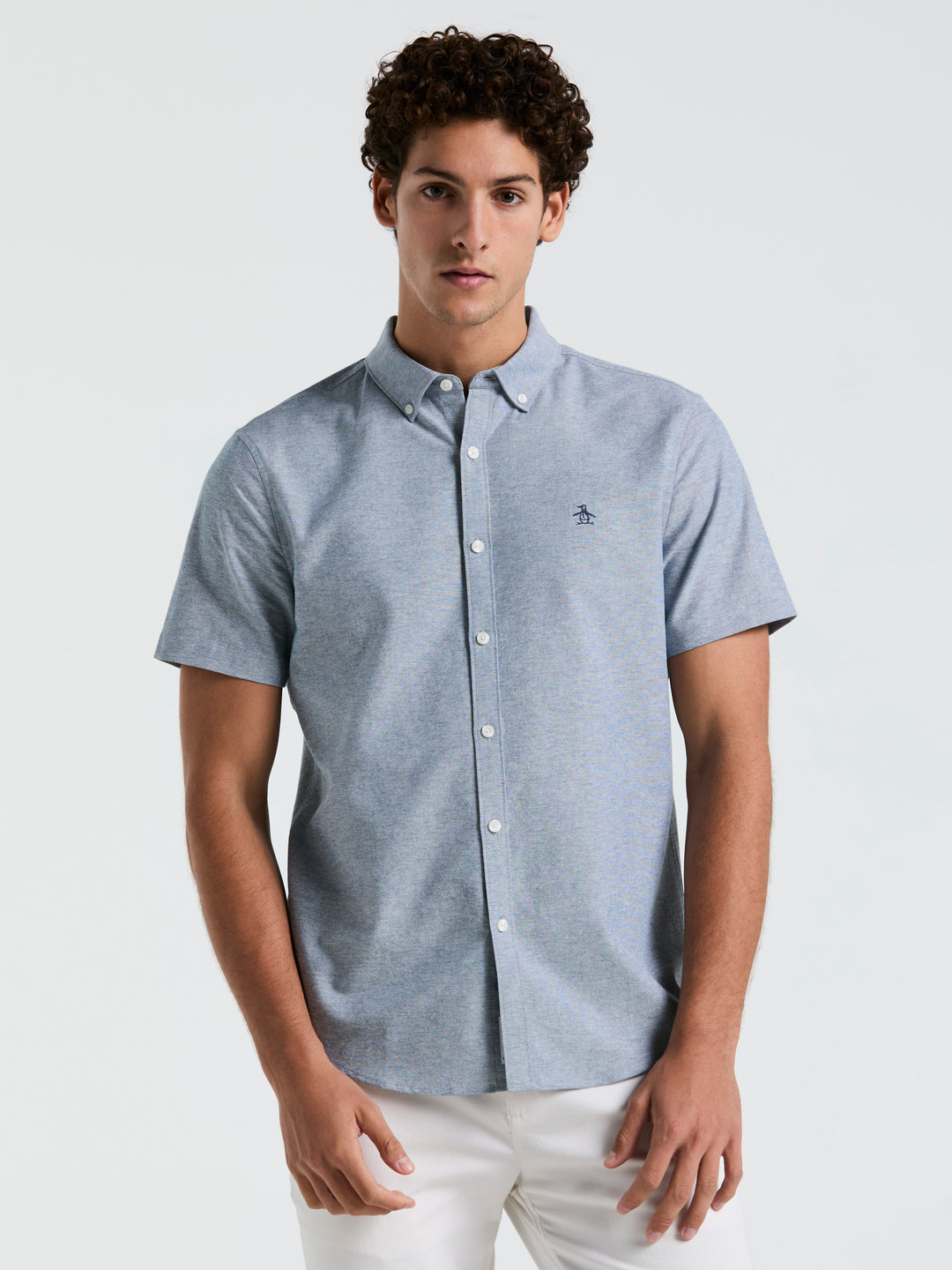 Short Sleeve Oxford Shirt (Blue Wing Teal) 