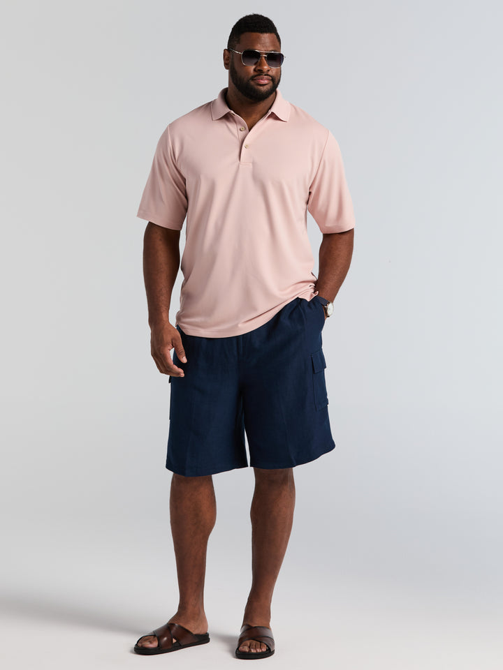 Big & Tall Ottoman Polo Shirt (Rose Smoke) 