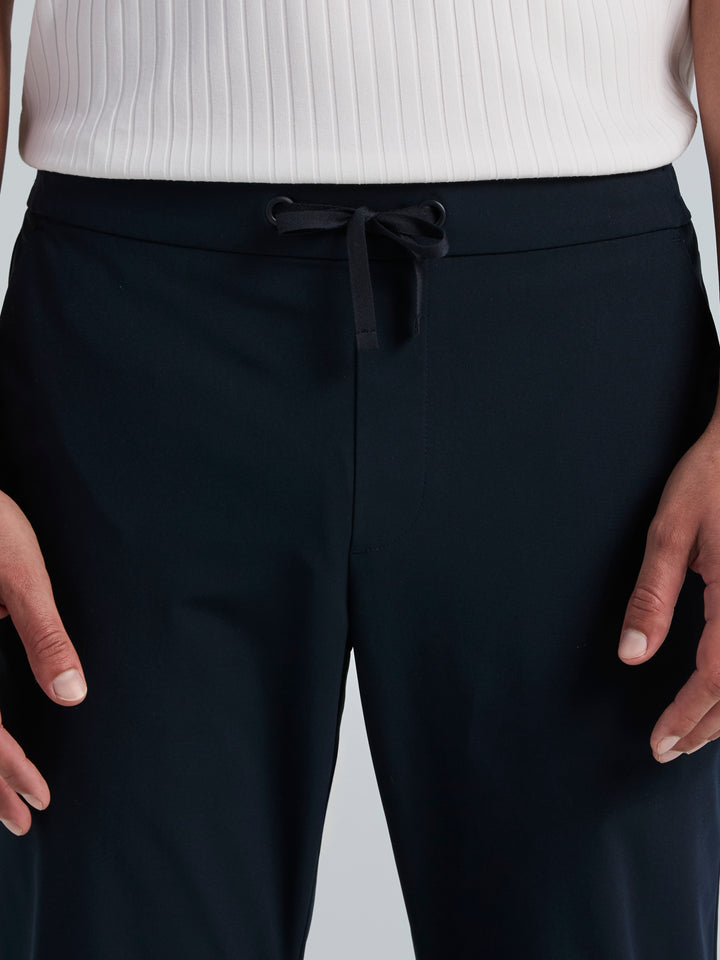 Slim Tapered Tricot Drawstring Pants (Dark Sapphire) 