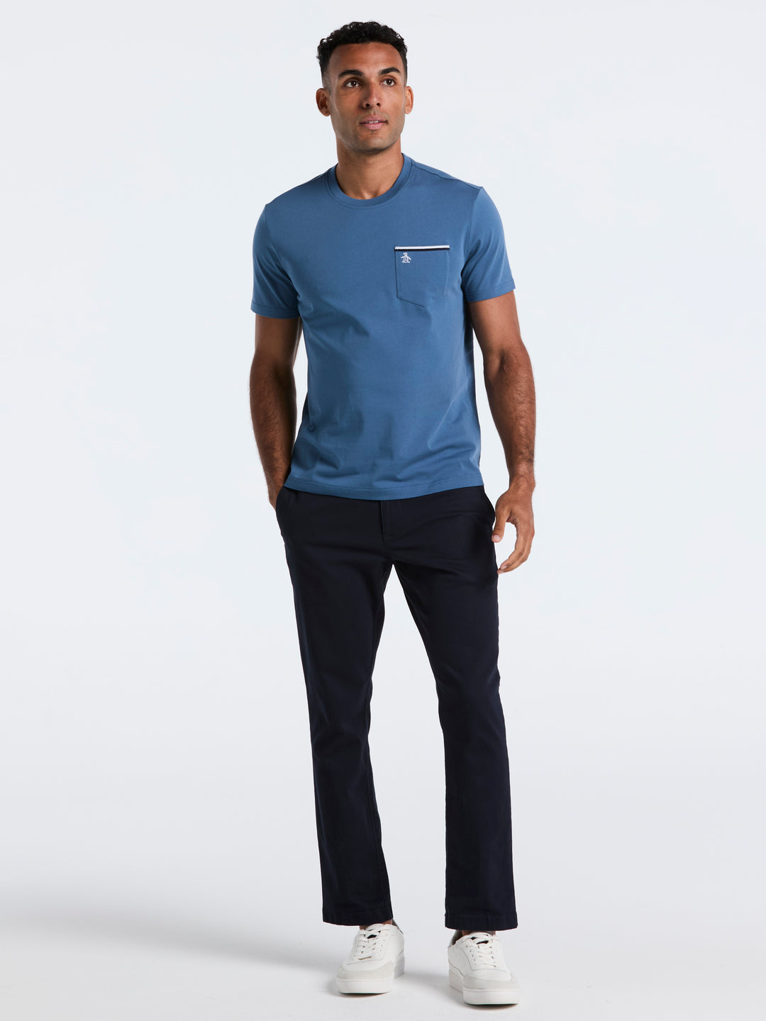 Jersey Earl Tape Tipped Pocket Tee (Copen Blue) 